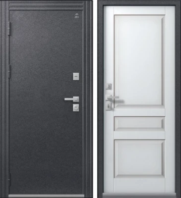 Дверь Термо-2 Антрацит Муар - Кашемир Белый